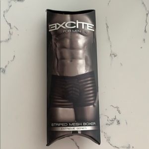 Striped mesh boxers for men